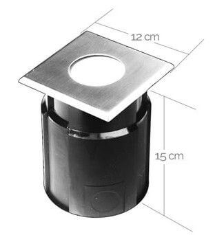 EasyConnect Edelstahl LED Bodenleuchte "Square" 120x120mm,4W, 230VAC, 1 Stück EasyConnect Edelstahl LED Bodenleuchte "Square" 120x120mm,4W, 230VAC, 1 Stück