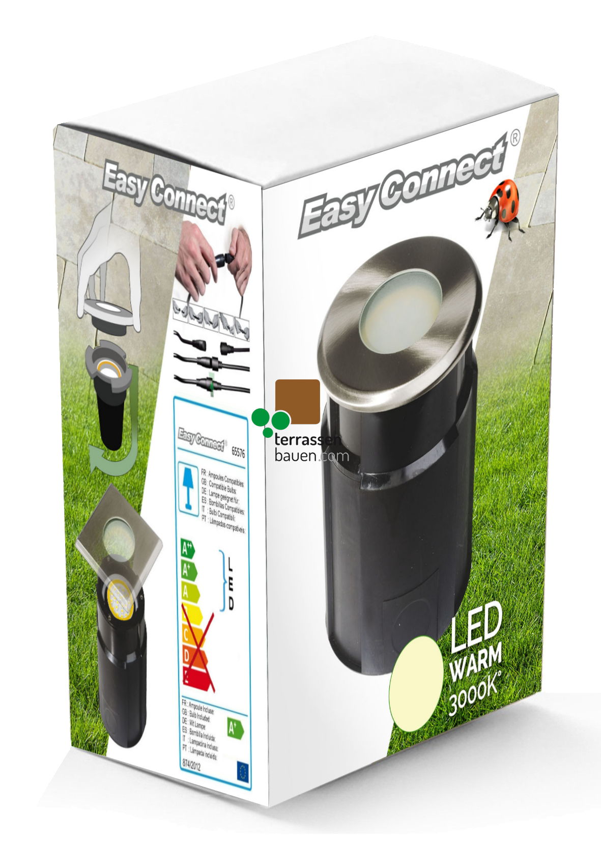 EasyConnect Edelstahl LED Bodenleuchte ø 120mm, 230VAC, 1 Stück