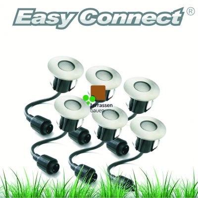 EasyConnect LED Mini-Einbauleuchten ø 45mm, 230VAC, 6 Stück